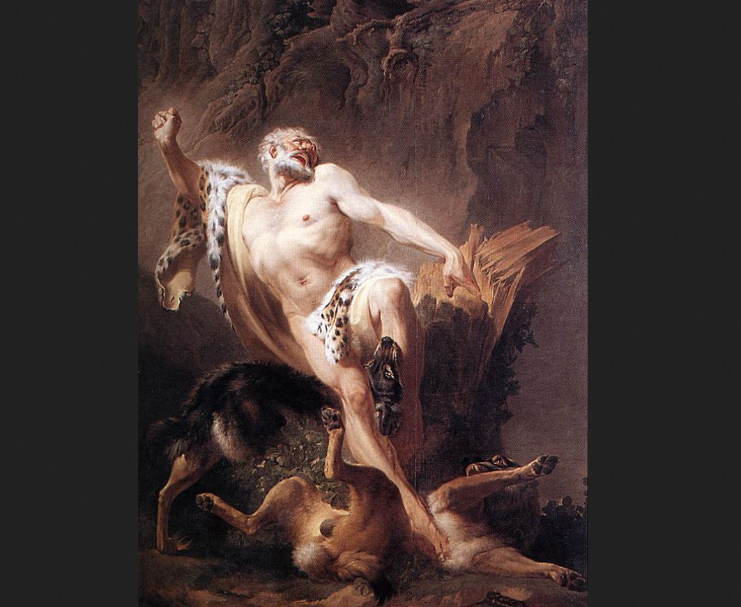 Жозеф-Бенуа Савье "Смерть Милона Кротонского"