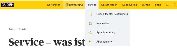 Duden: Service