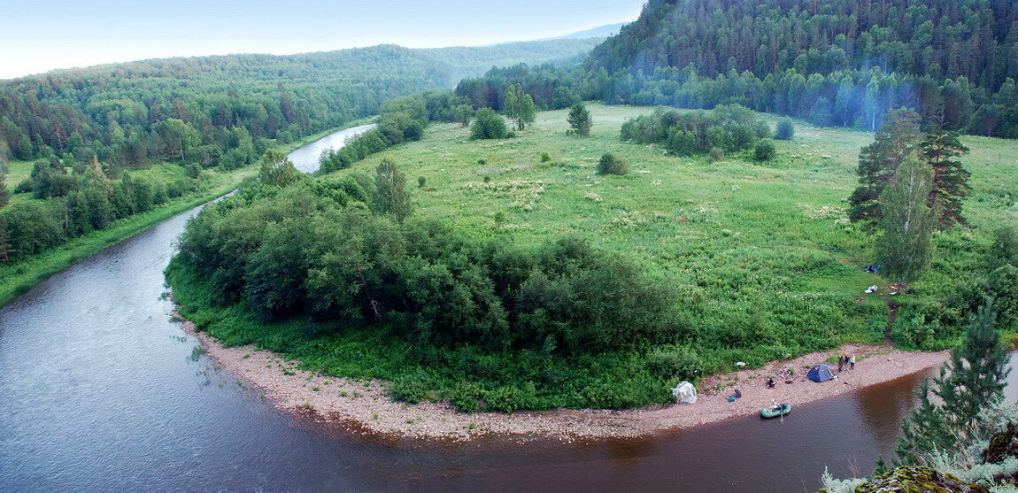 Река Инзер в Башкирии