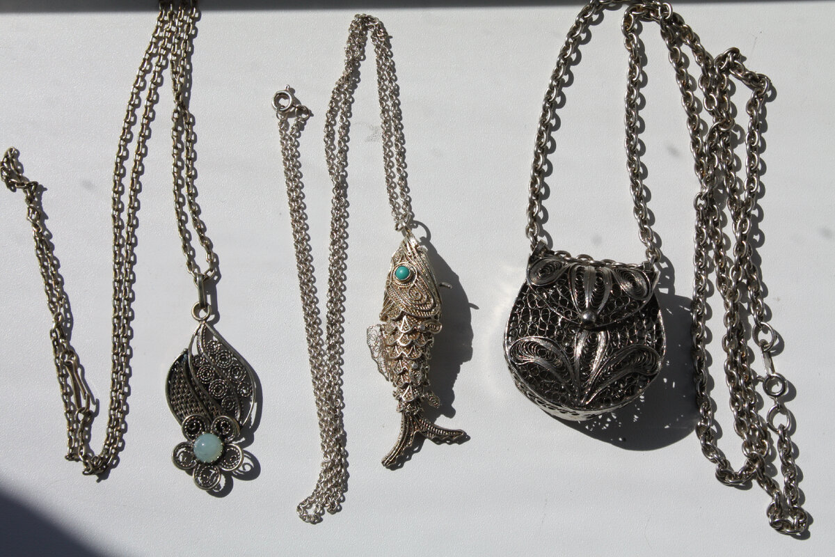 Кулоны, подвески. Скань. Филигрань. СССР. Китай.