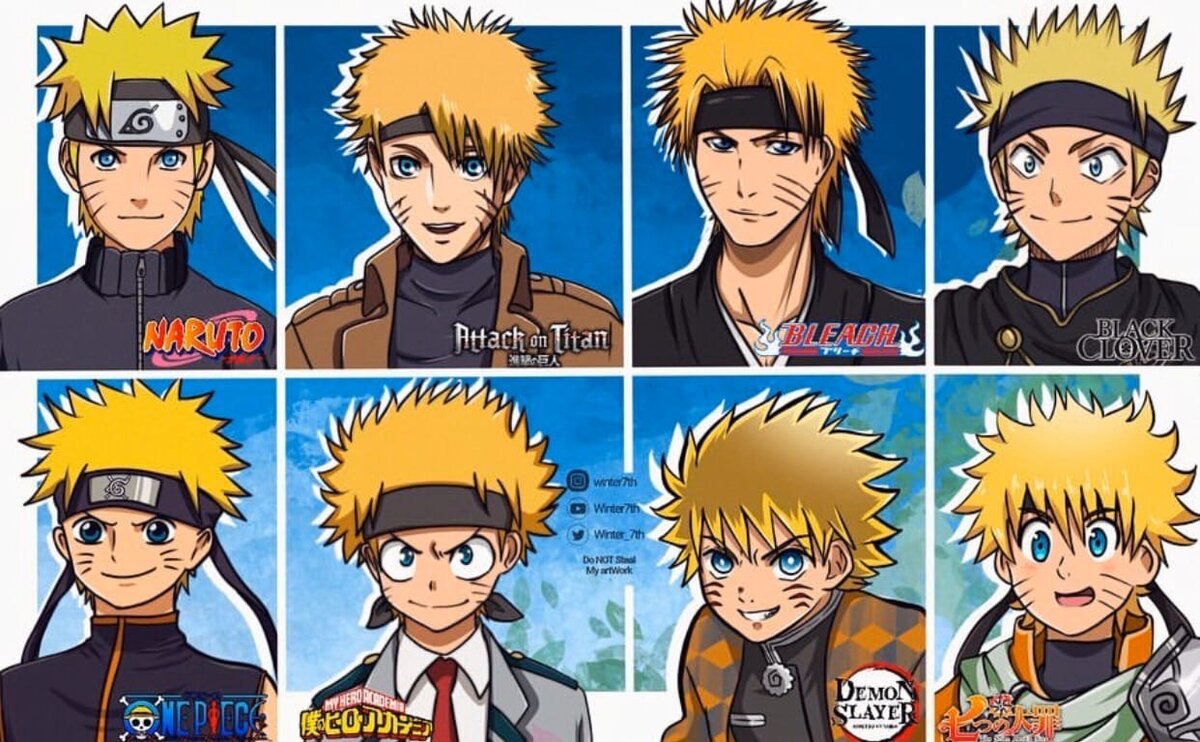 Наруто Узумаки в других рисовках