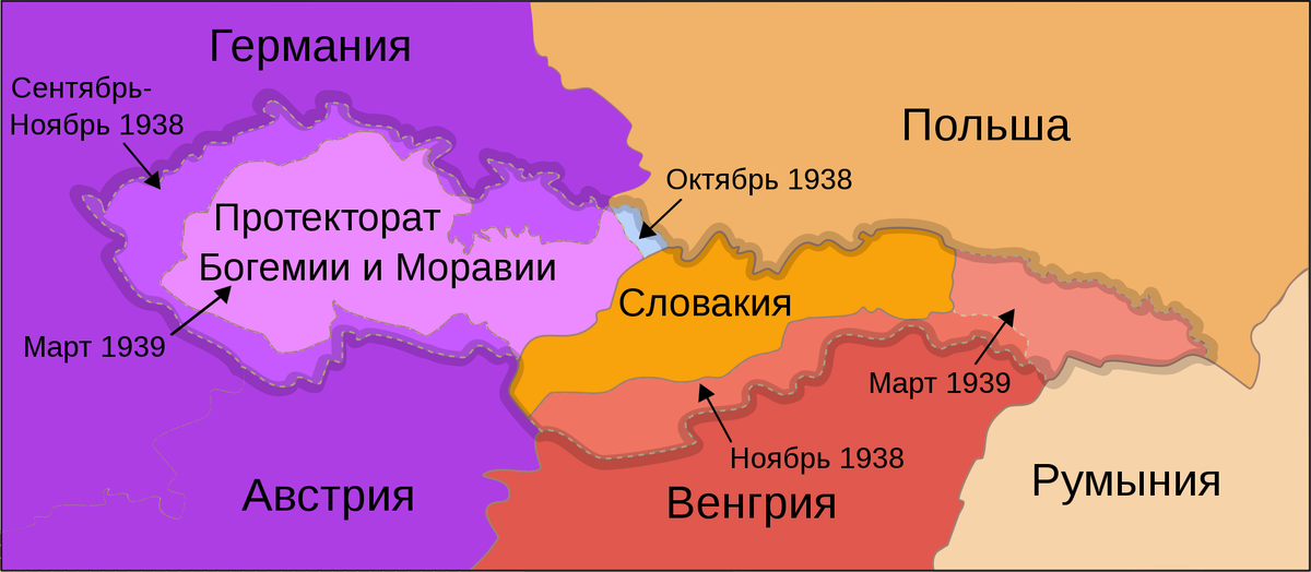 Раздел Чехословакии.