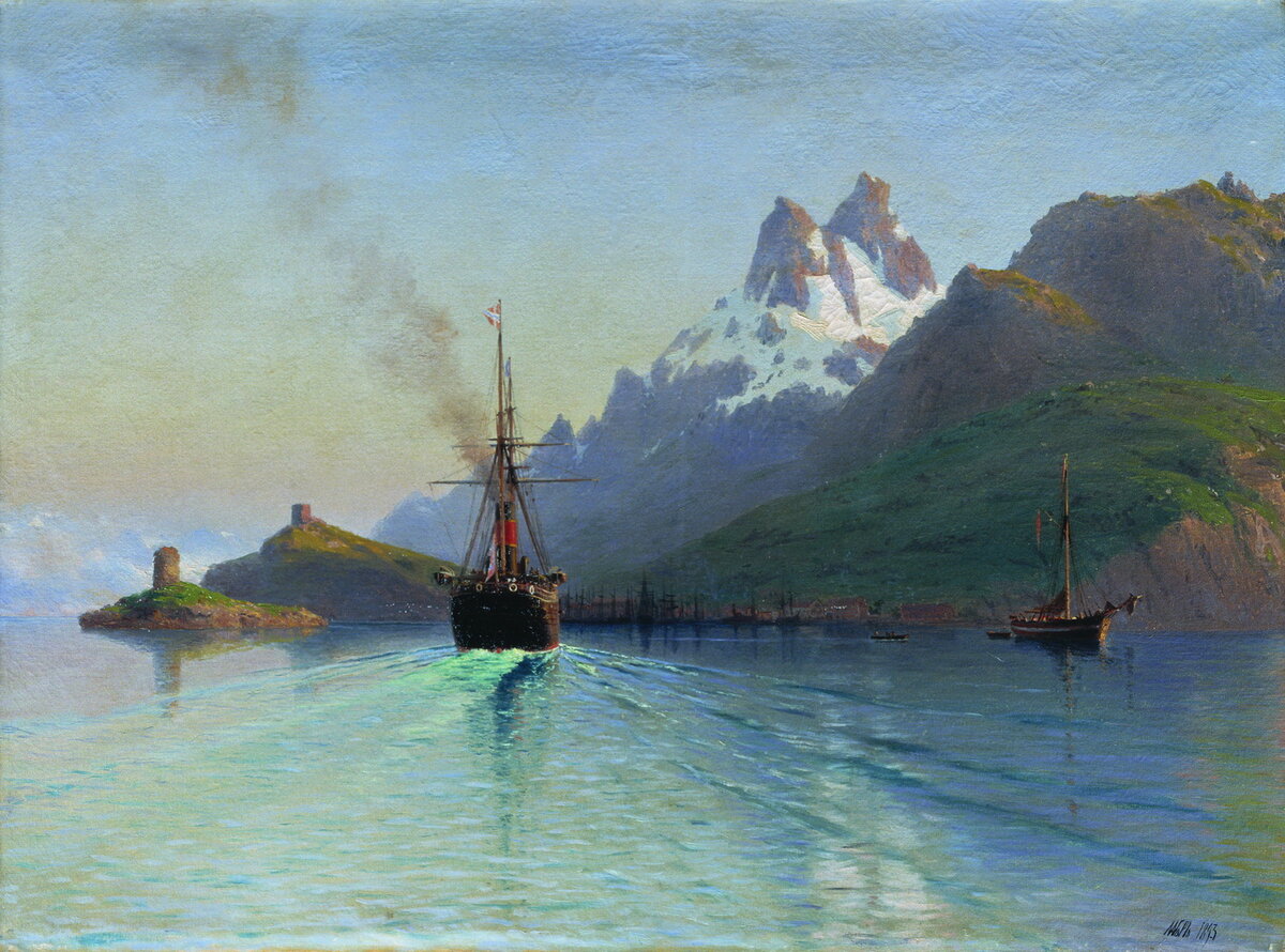 Лев Лагорио. На Лофотенских островах в Норвегии. 1893. Переславль-Залесский государственный историко-архитектурный и художественный музей-заповедник, Ярославская область