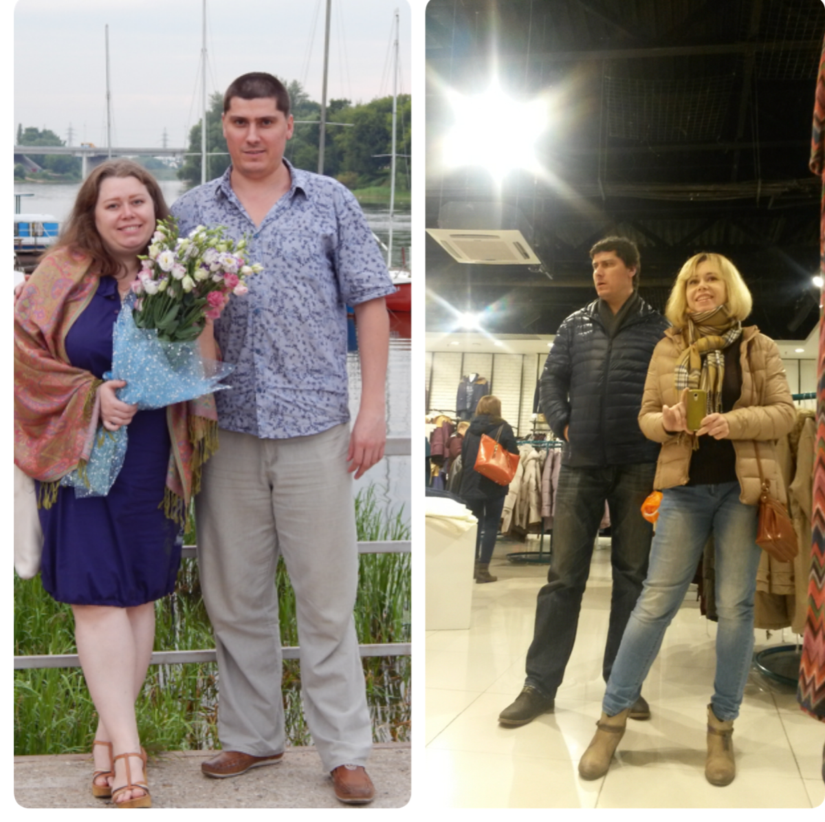 Мы с мужем худели вместе и сбросили почти 70 кг на двоих. Коллаж автора. 