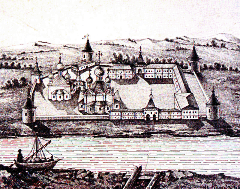 Ипатьевский монастырь. XVI-XVII века. Вид монастыря около 1613 года по описаниям XVII в. Реконструкция XIX в.