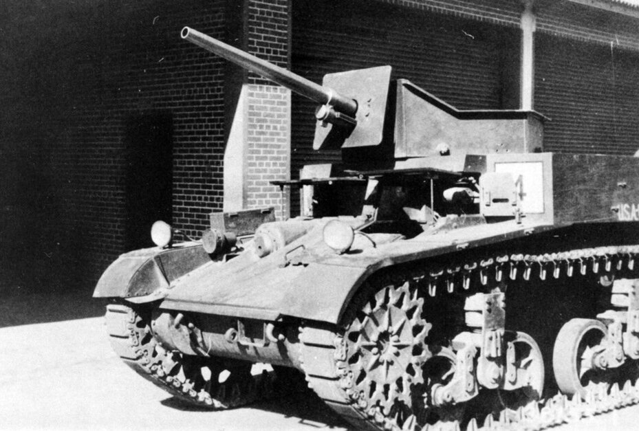 47-мм истребитель танков на базе лёгкого танка M2A1, 1937 год