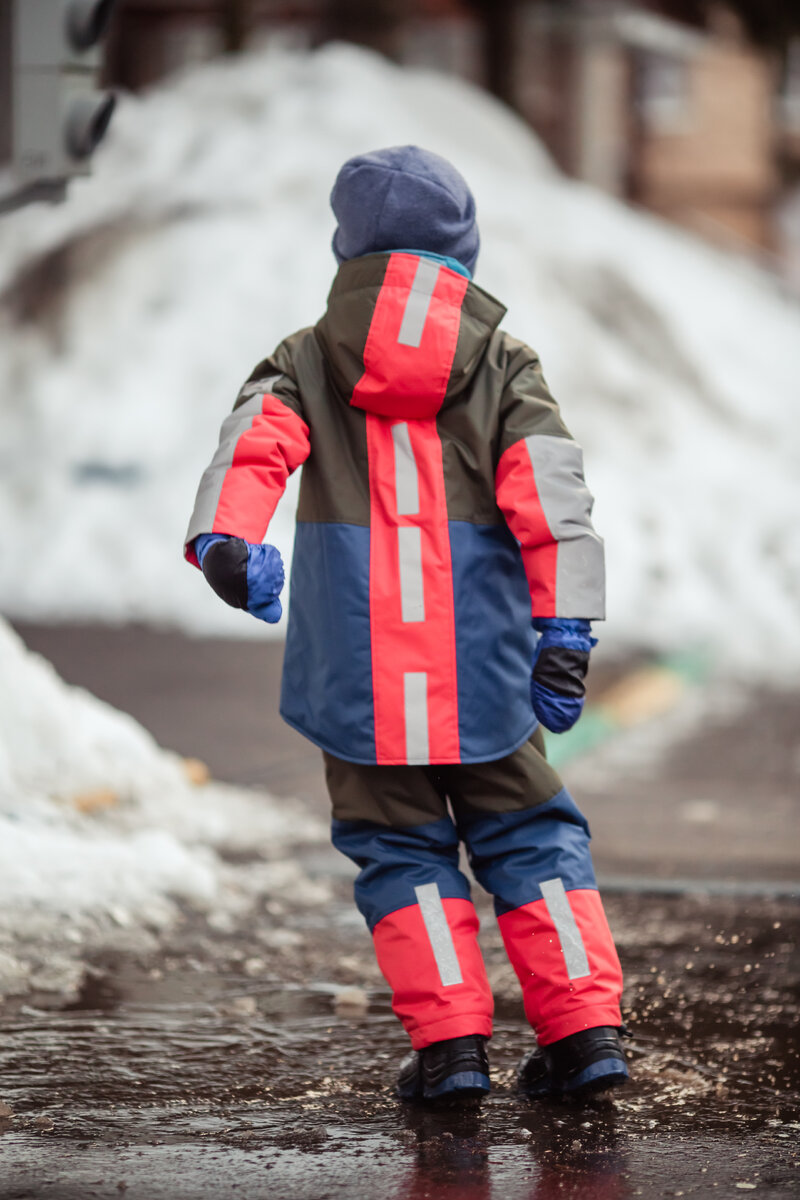 Демисезонная детская куртка и брюки из мембраны в стиле Color Block BUkidz