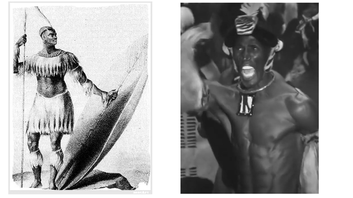 Единственный прижизненное изображение Чаки и актер Генри Сель, сыгравший его в кино.