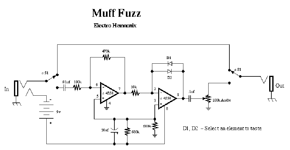 The rocket fuzz схема