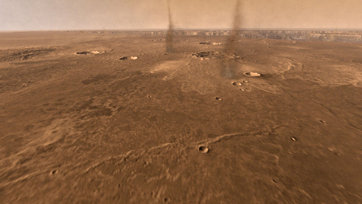 Пыльные дьяволы на Марсе