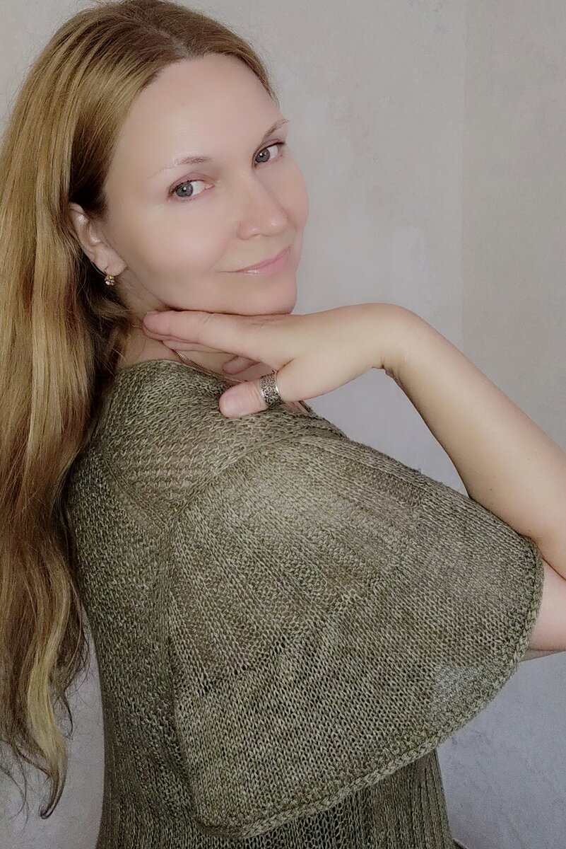 Моё льняное платье 2021 из шнурковой пряжи на бобине.