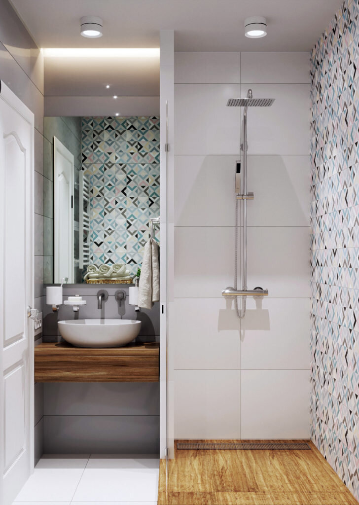 Сканди двушка с элементами классики. Уютный интерьер для семьи из двух человек