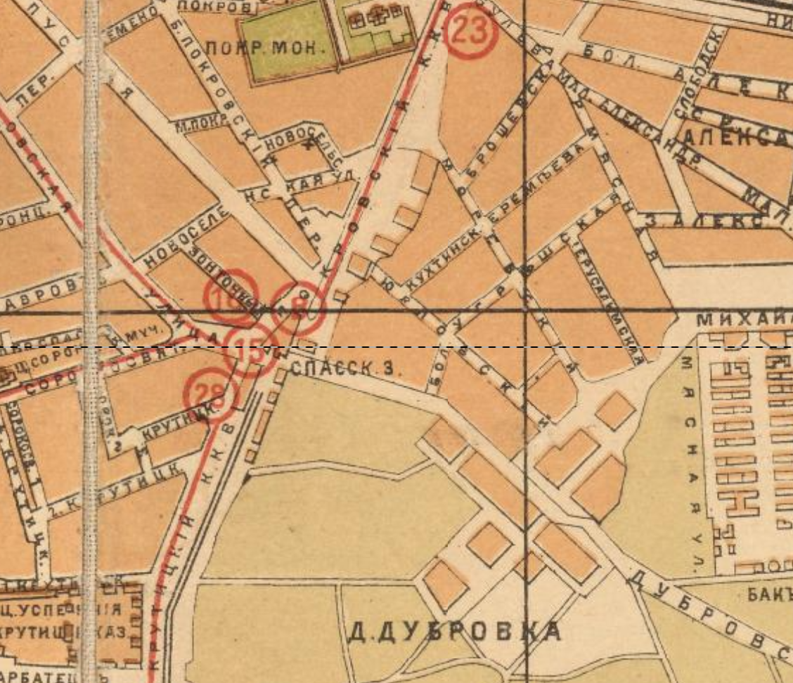 Карта москвы 1916 года