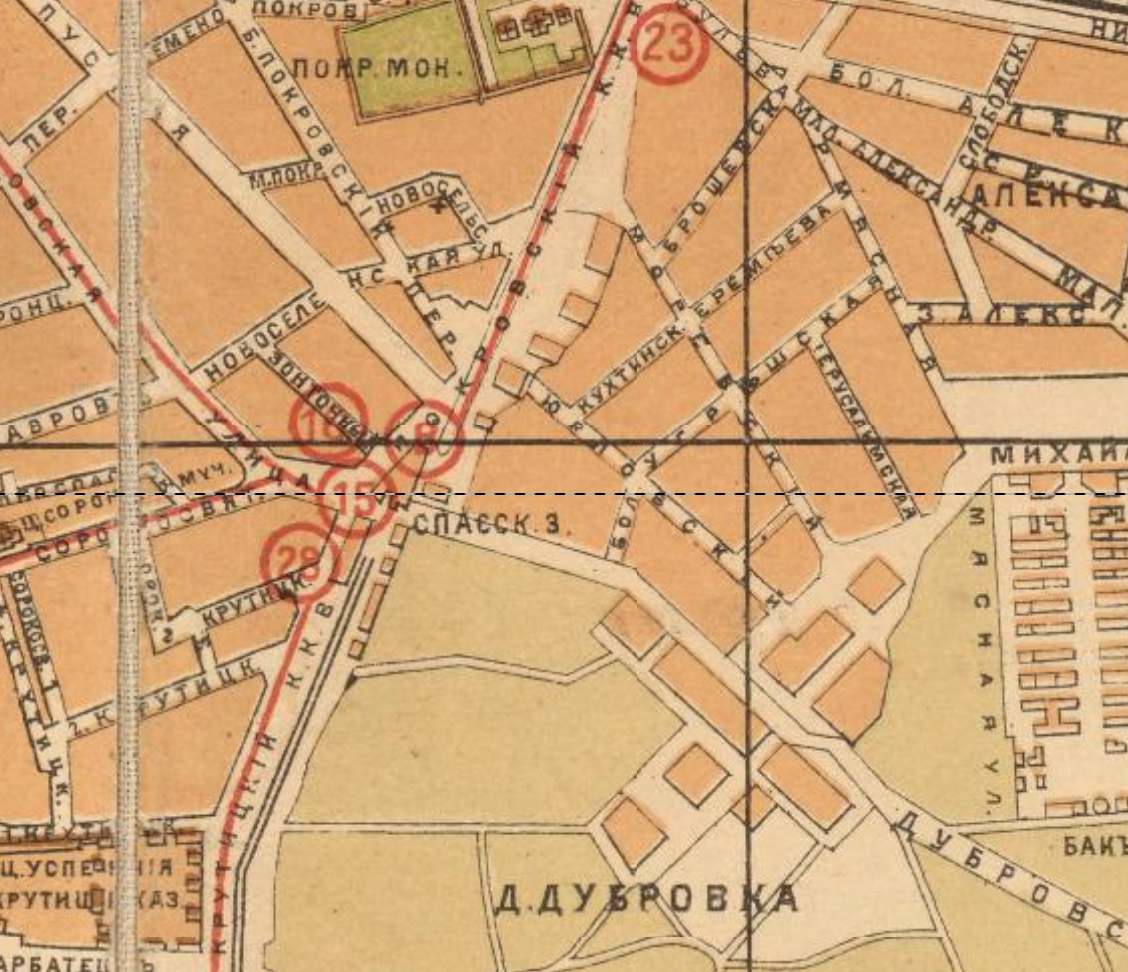 Карта москвы 1916