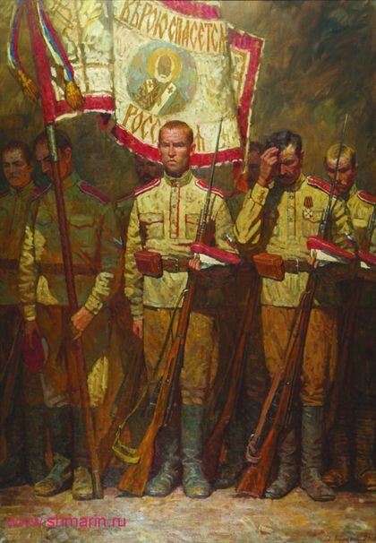    Белогвардейцы. Художник: Д. Шмарин.