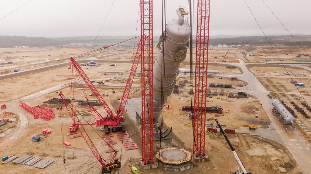 Рис. 2. Строительство Амурского Газо-Химического Комплекса. Фотография взята из открытых источников.