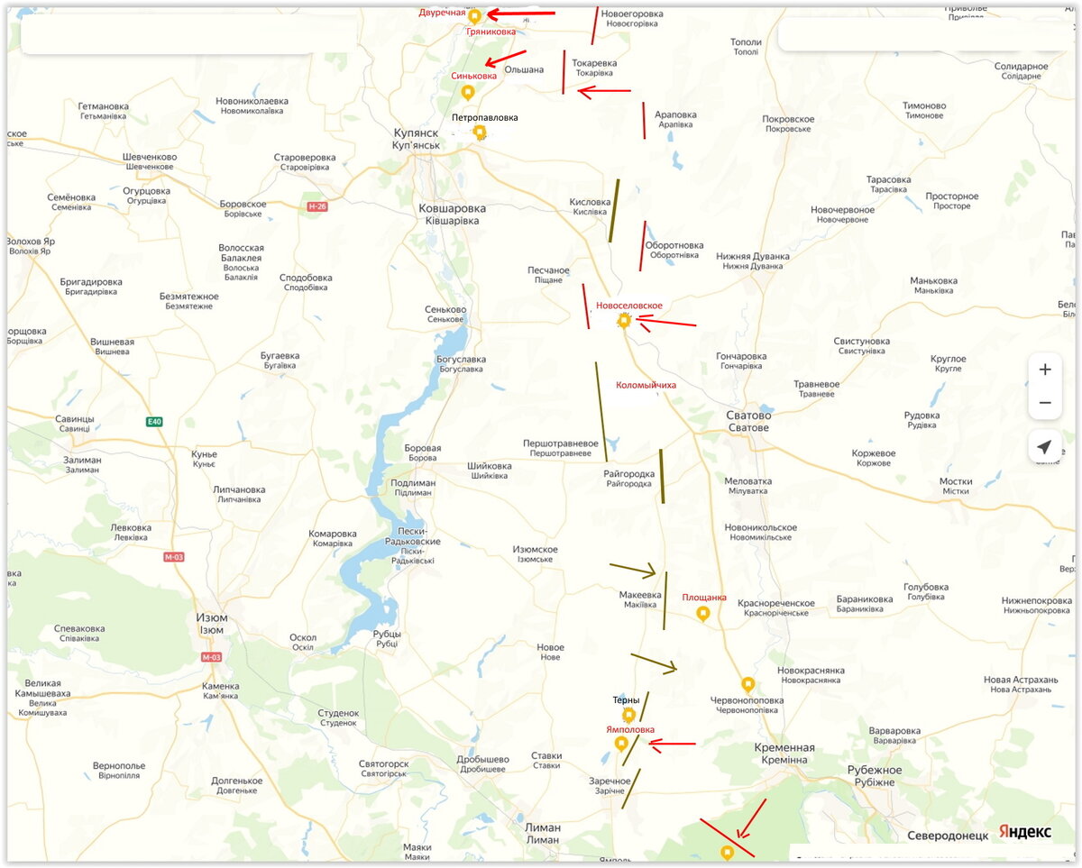 Сватово кременная карта боевых действий