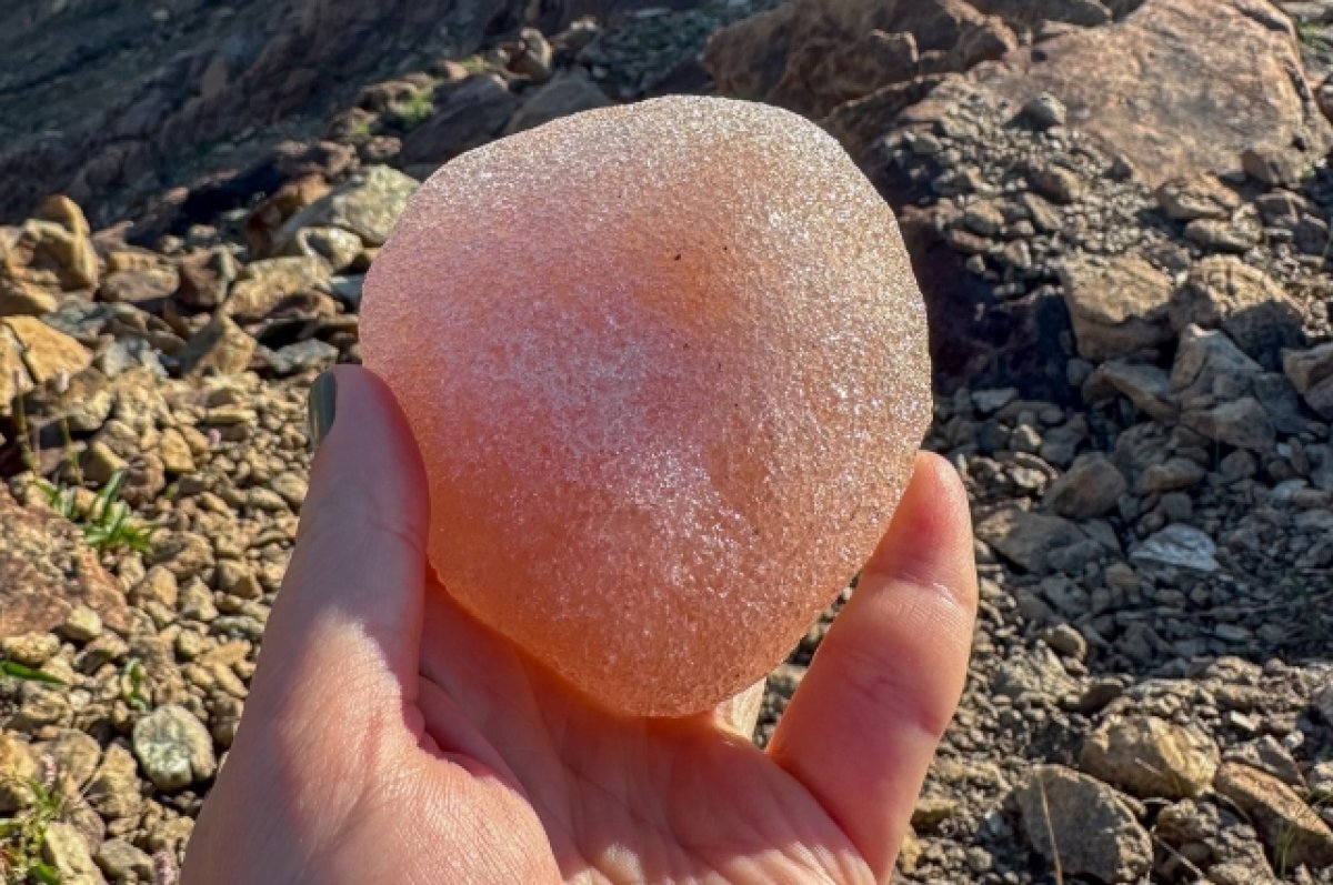    В Хибинах нашли пахнущий арбузом розовый снег