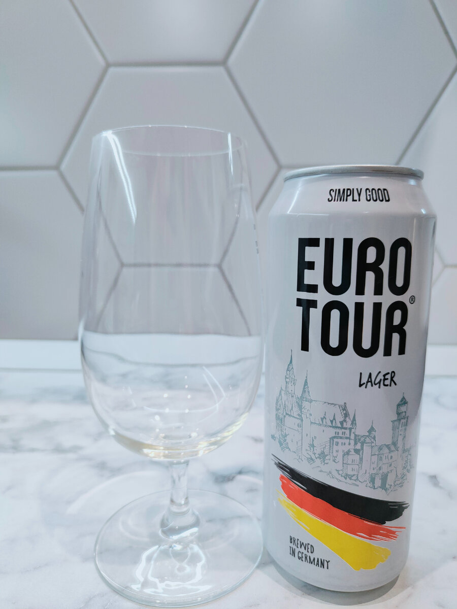 Пиво "EuroTour Lager" (Евротур Лагер) из Германии