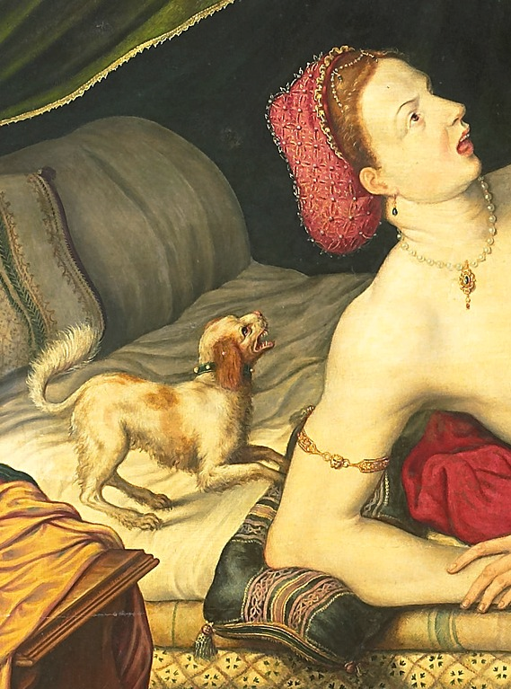 "Лукреция и Тарквиний", неизвестный художник, 1575. (с) Из коллекции художественного музея Амстердама. Деталь.