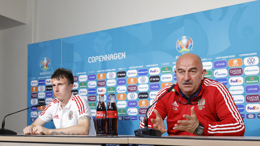 Пресс-конференция на Евро-2020. Фото: РФС