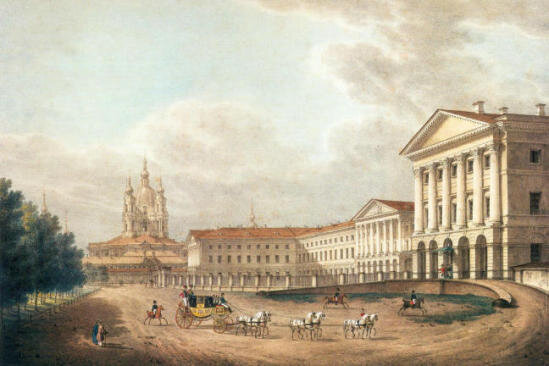 «Смольный институт», литография, С.Ф Галактионов, 1823 год