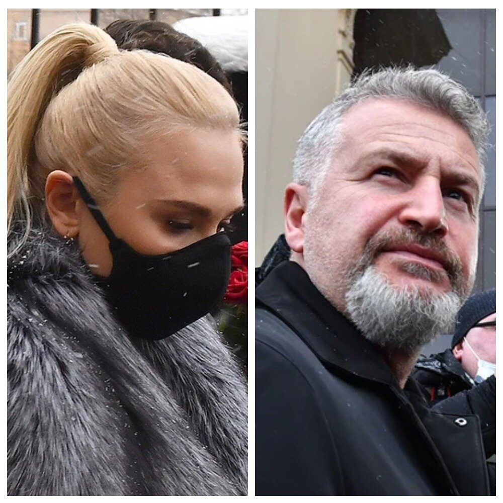 Пелагея и Агутин на прощании с Градским. Фото: кадр из открытых источников.