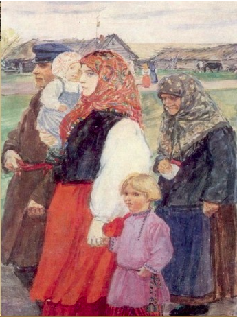 Аркадий Пластов. Иллюстрация к поэме Некрасова "Мороз, Красный нос" http://lib.ulstu.ru/docs/downloads/plastov.pdf