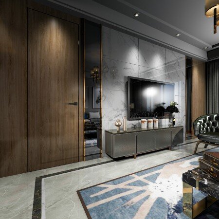 Скрытая дверь с отделкой, глухая, шпон глянец, с сайта doors-4u.ru