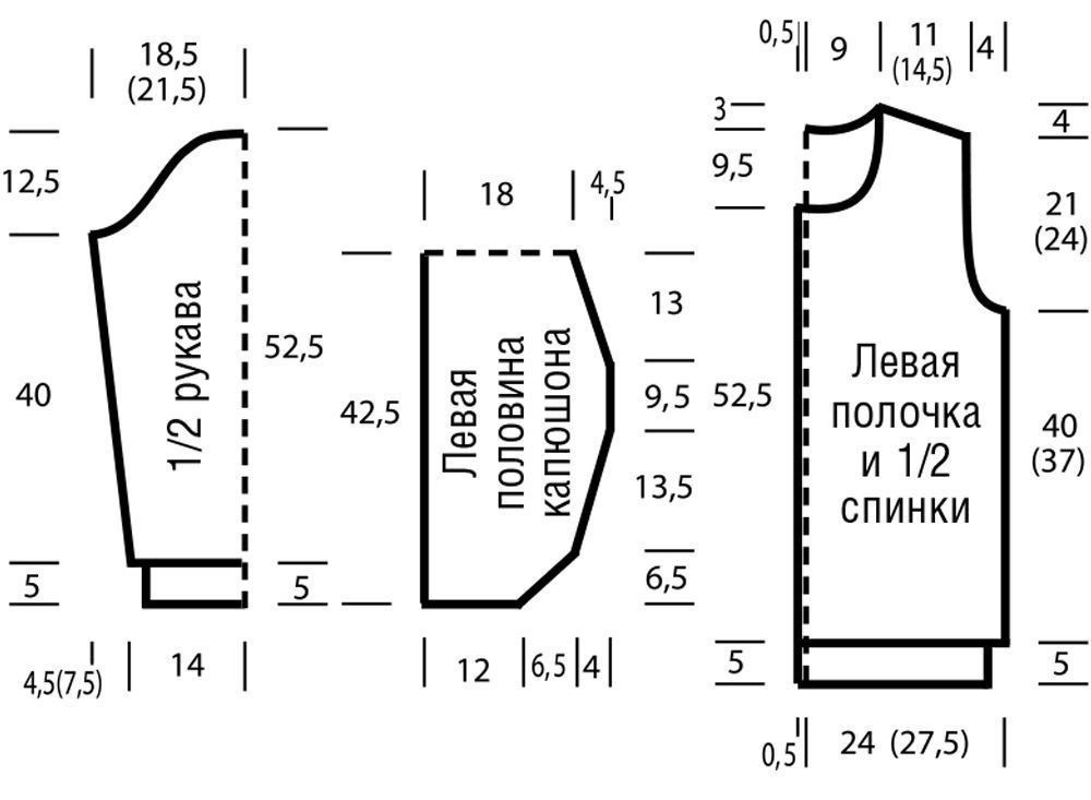 Вязаные кофты спицами