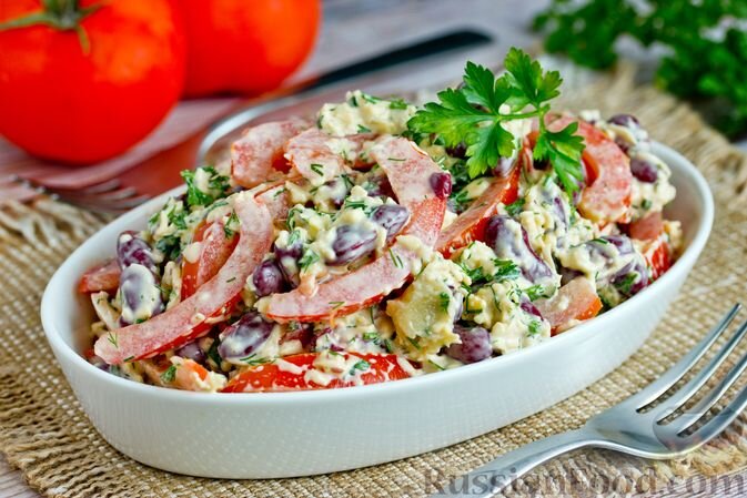 20 самых вкусных салатов с курицей и фасолью