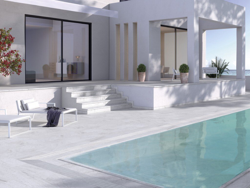 Коллекция керамогранита для бассейна White Stone под камень