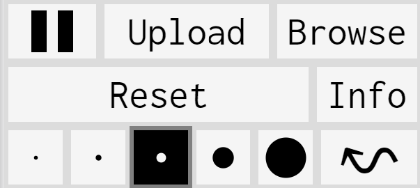 верхнюю-инструменты:
1. Остановить время,
2.Сохранить для себя,
3.Смотреть другие работы,
4.Заново/сброс,
5.Справочник,
6/7/8/9/10. Выбор размера мыши,
11. 1 раз назад(не вернуть).,(перелистните галерею)

