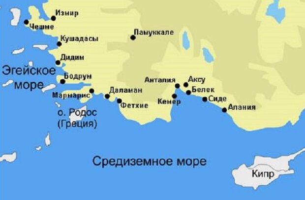 Эгейское море или средиземное