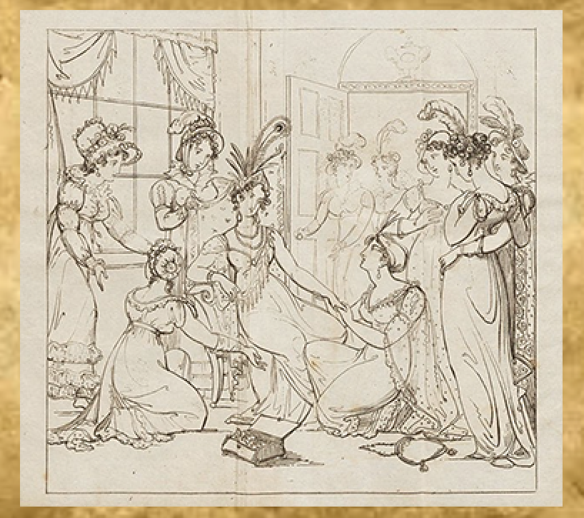 "Принцесса Карабу" развлекает дам в Бате. Источник: Wikimedia Commons.