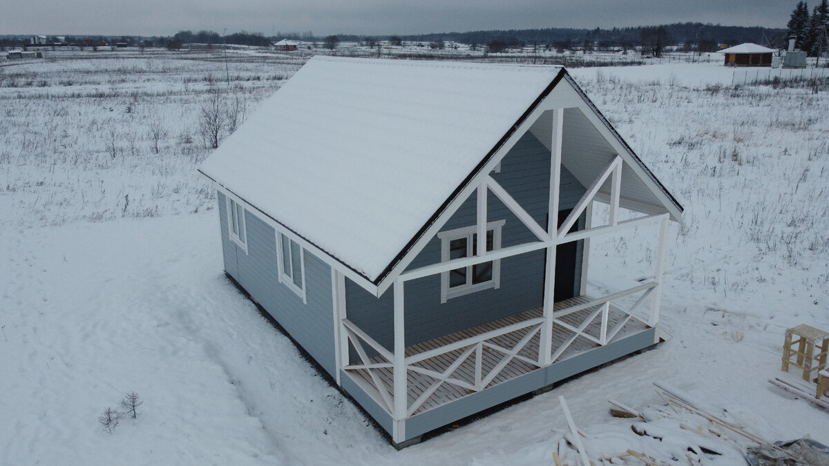 Дом с лофтом 6x9