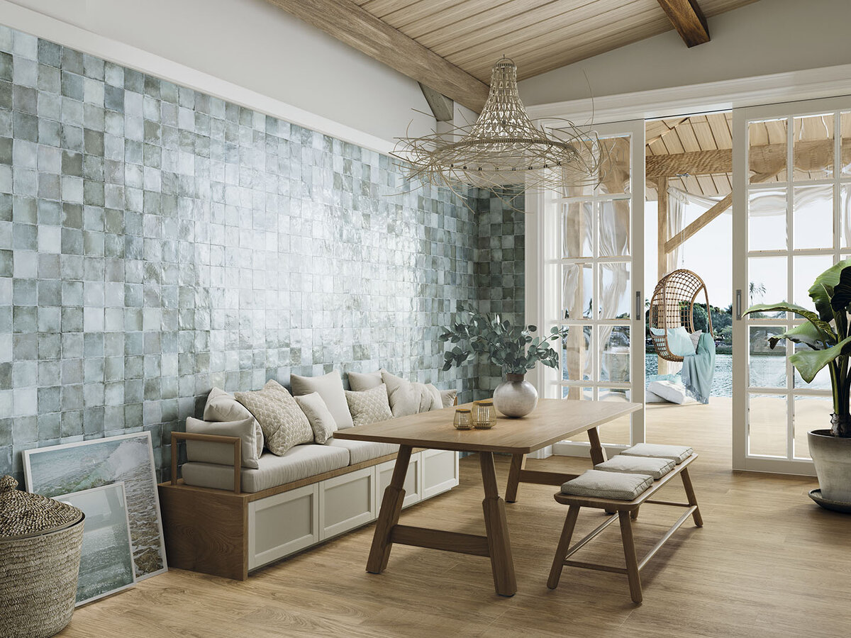 Керамогранит с текстурой дерева Tonality в интерьере