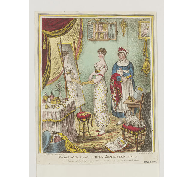 Карикатура "Туалет окончен", Джеймс Гиллрей, 1810. (с) Из коллекции Музея Виктории и Альберта