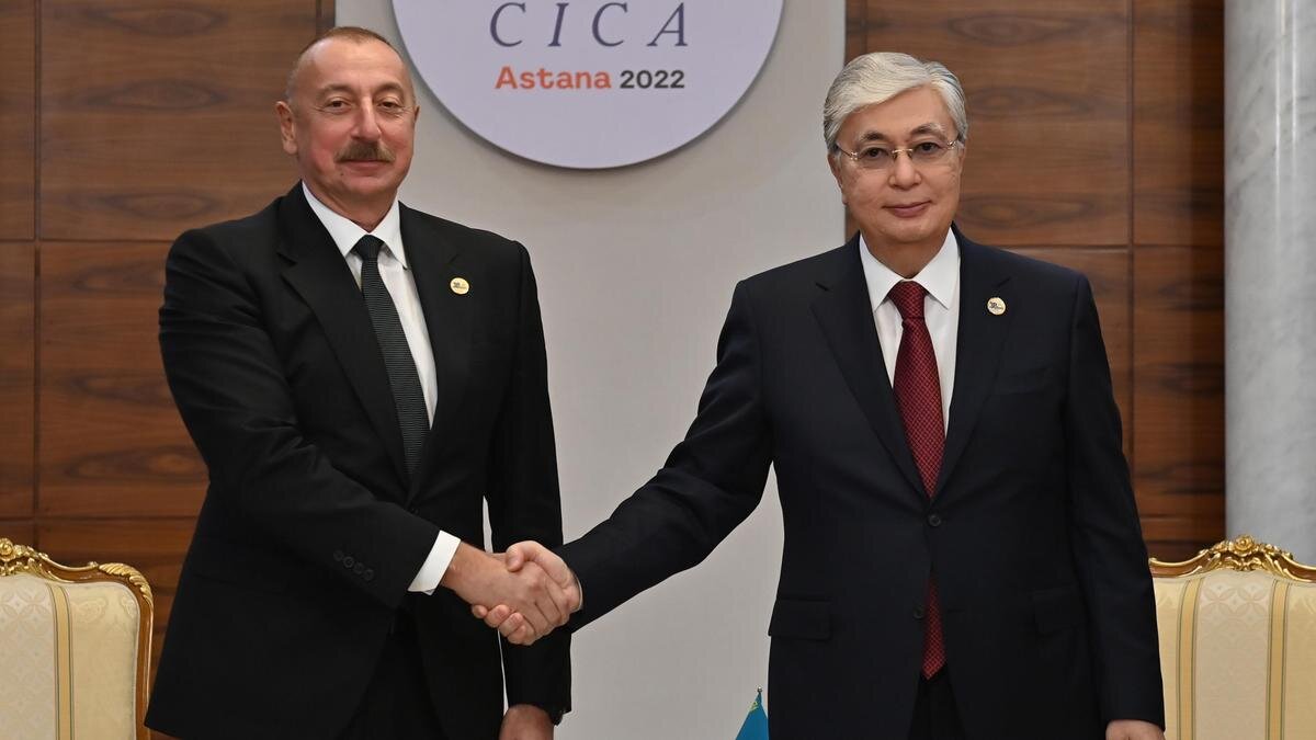    Касым-Жомарт Токаев и Ильхам Алиев:Акорда