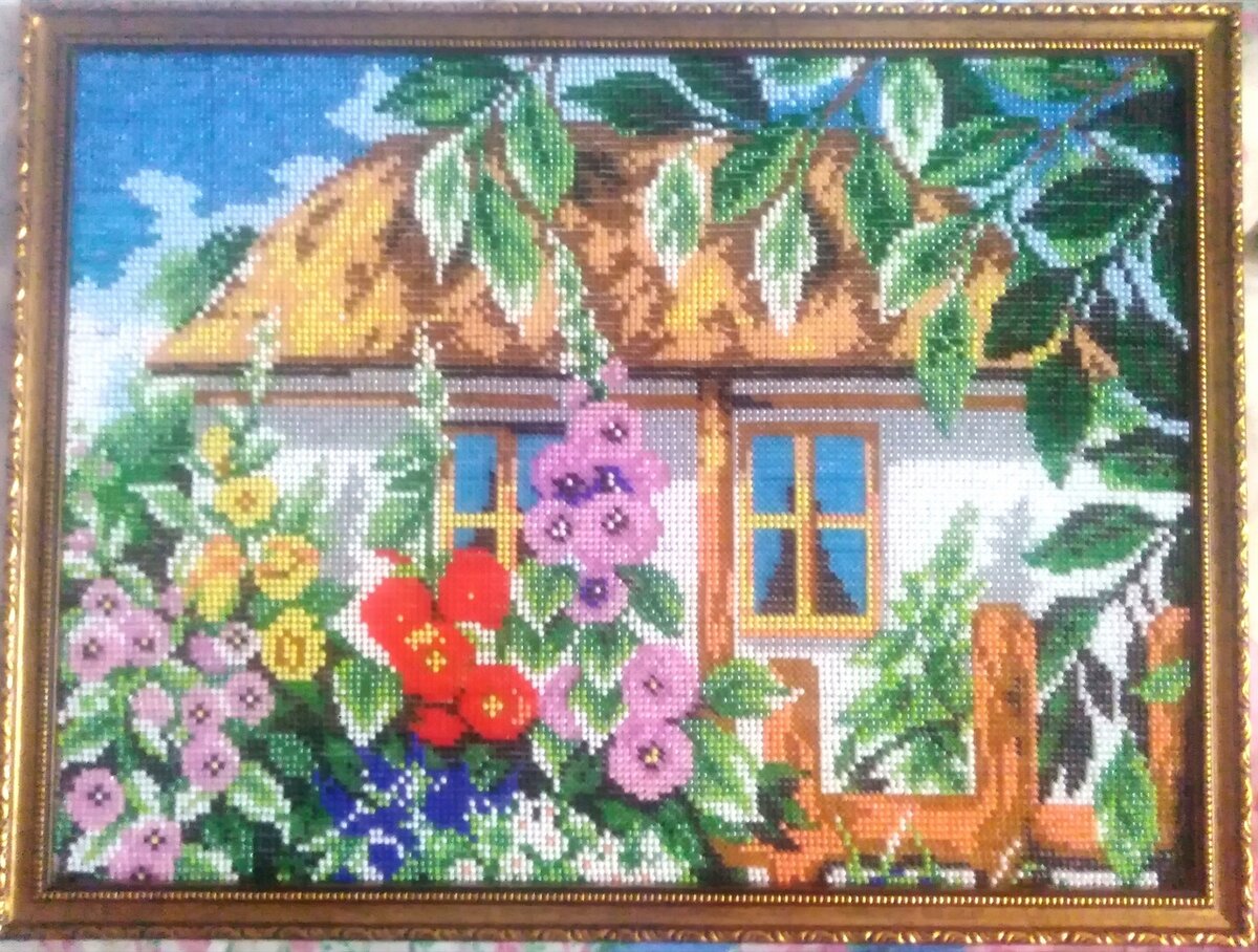 моя первая вышитая картина