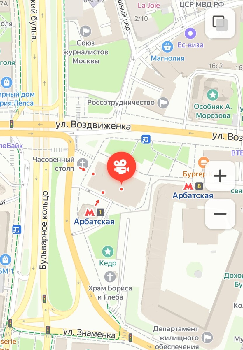 Адрес кинотеатра на карте