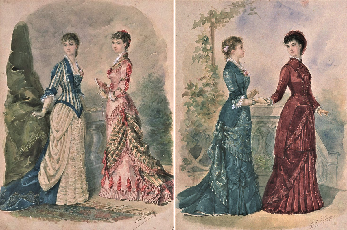 Иллюстрации из журнала "La Mode Illustree", 1879