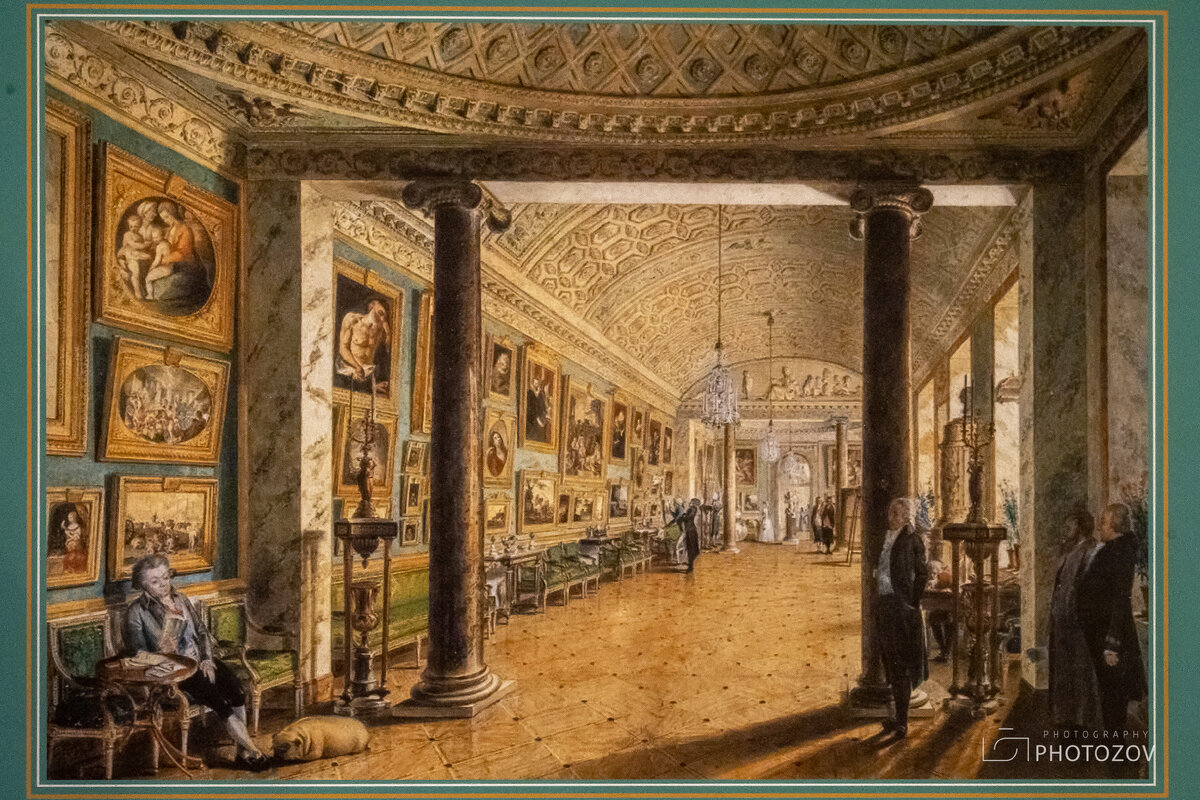 Картинная галерея дворца в 1780 году.