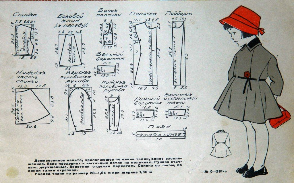 Базовая выкройка пальто для девочки от А. Корфиати