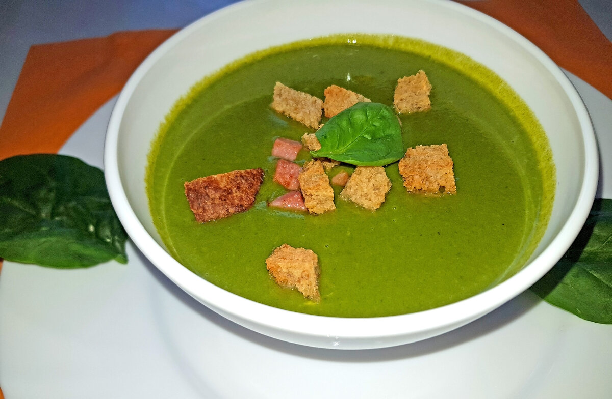 Крем-суп со шпинатом