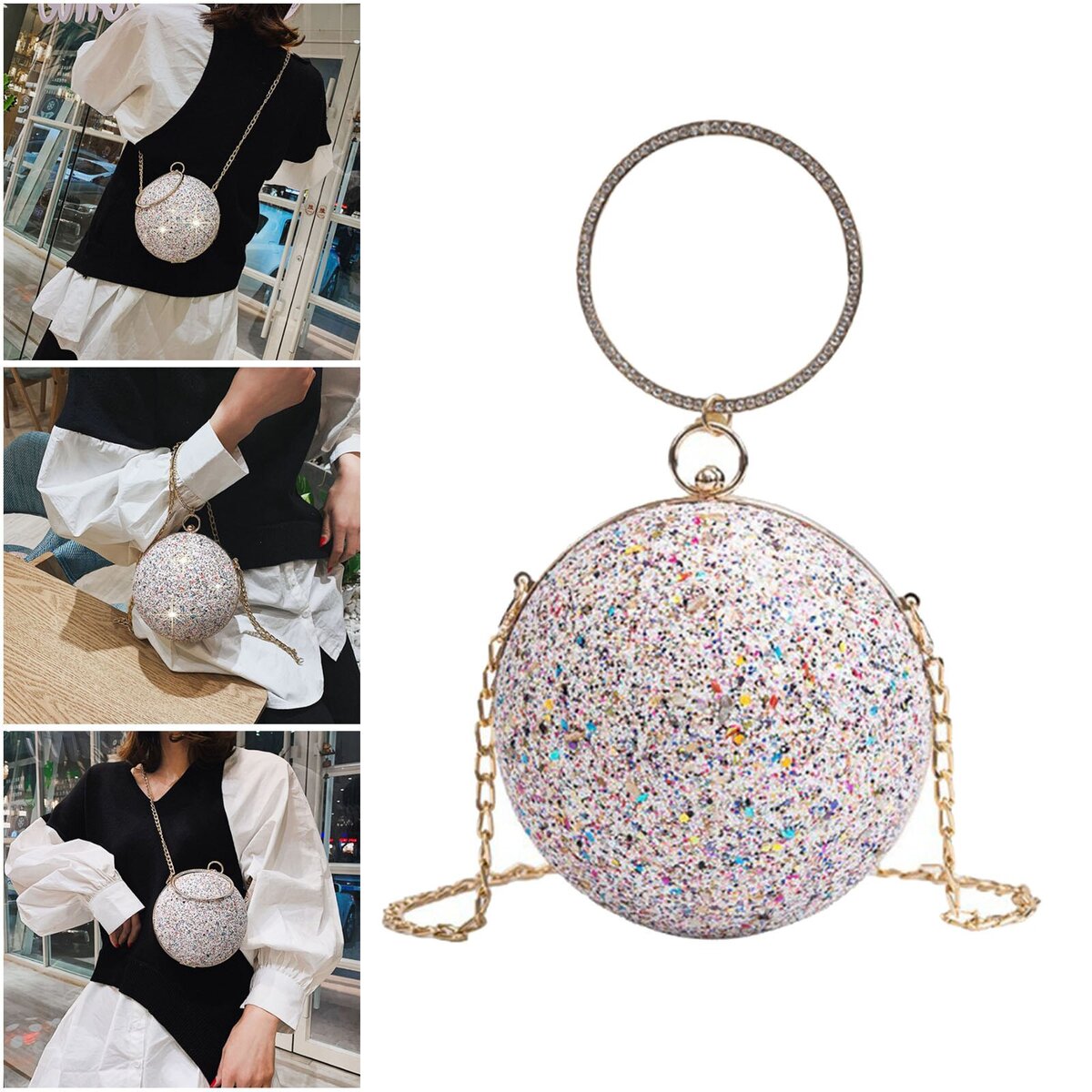 Серьги круглые