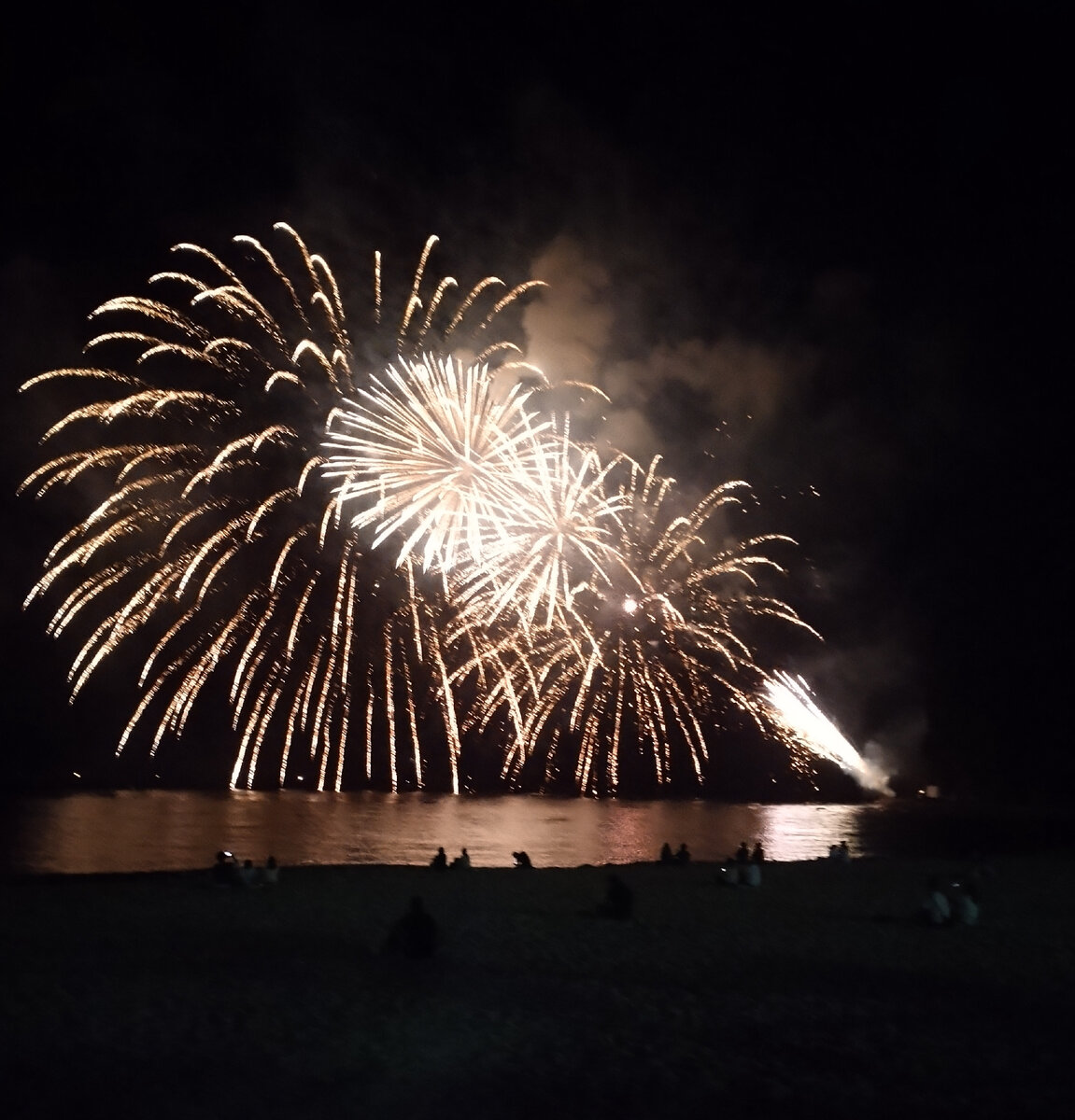 Префектура Вакаяма, фейерверк на Тихом океане, фото автора