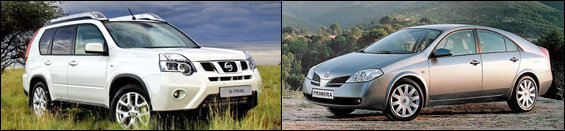 Nissan Juke, Nissan Murano, Nissan Primera, Nissan X-Trail