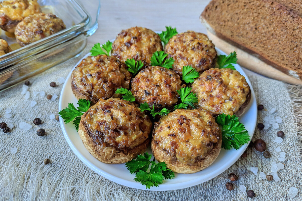 Закуска фаршированные грибы