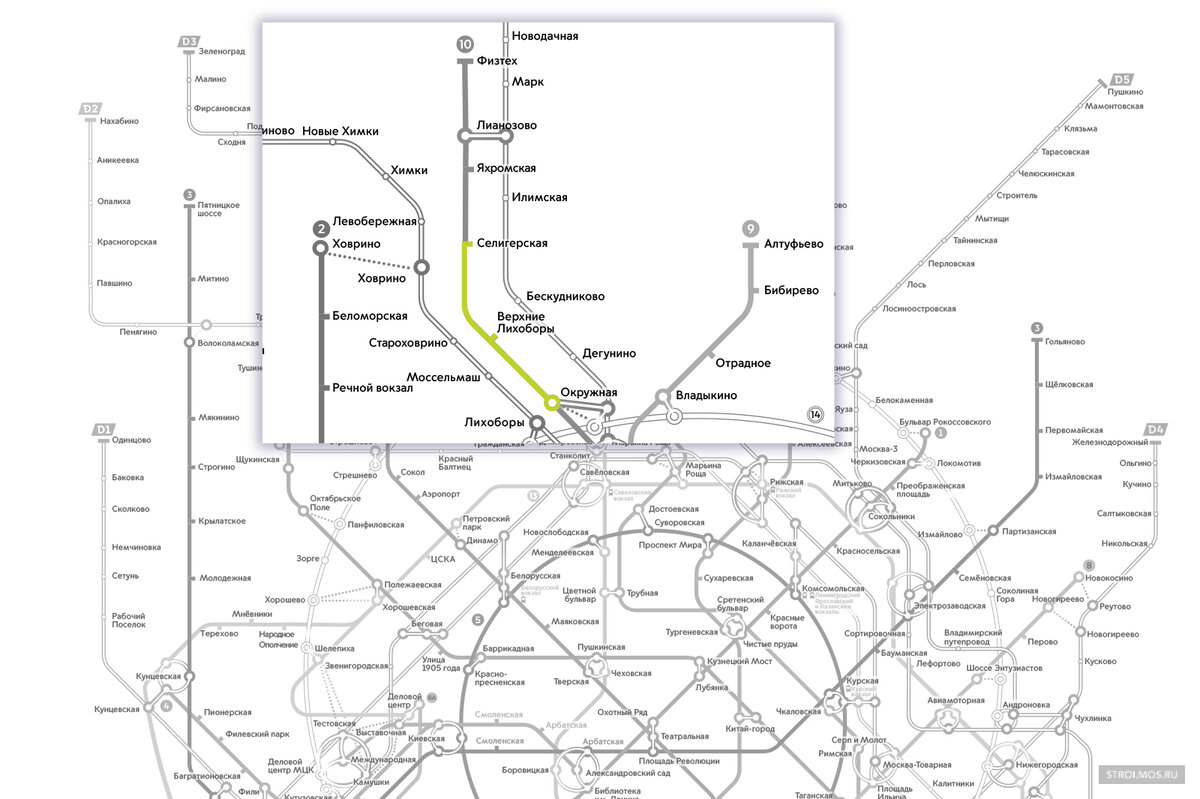Станция метро селигерская на схеме метро москвы